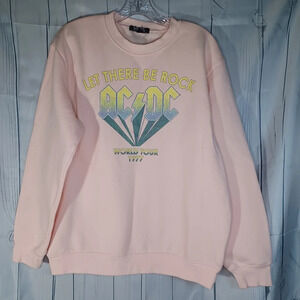 Vinyl Icons AC/DC baby pink sweatshirt